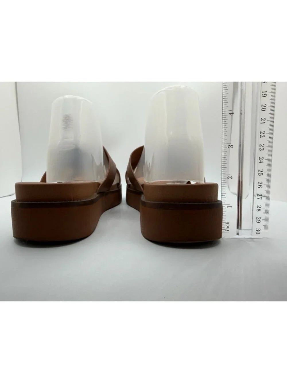 Steve Madden Riches Sandals Women Size 10M Tan Leather Platform Shoes - Picture 13 of 16